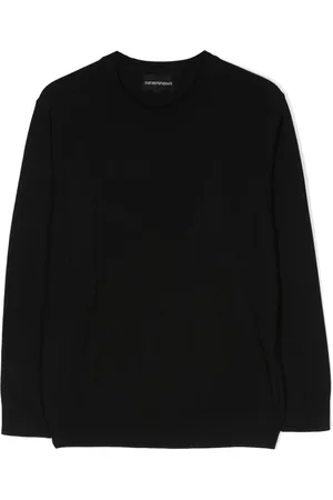 Emporio Armani Finstrikket trøje med logo-jacquard