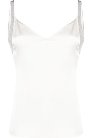 Fabiana Filippi Camisole i satin med metallisk detalje