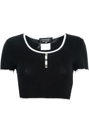 CHANEL Cropped strikket top fra 1995-1996