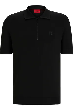 HUGO BOSS Polo med logo-applikation