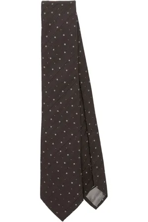Emporio Armani Tekstureret slips med polkaprikker