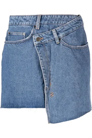 KSUBI Asymmetrisk denimnederdel med logo