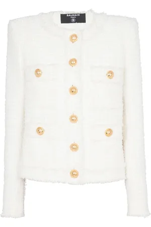 Balmain Enkeltradet jakke i tweed