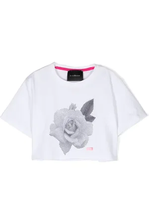 John Richmond Cropped top med rose-tryk