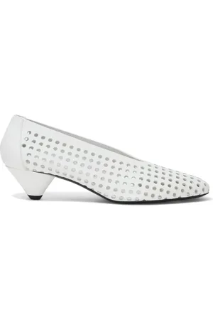 Proenza Schouler Perforerede Cone 40mm pumps i læder