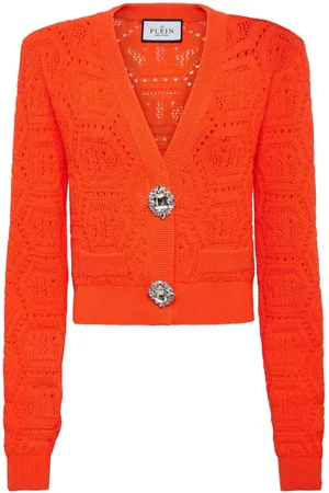 Philipp Plein Cardigan med strikket mønster