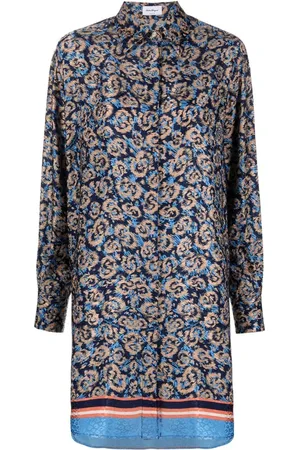 Salvatore Ferragamo Oversize blomstret silkeskjorte