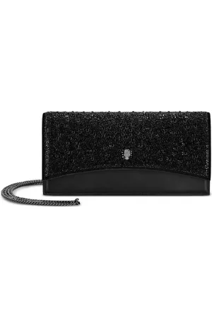 Philipp Plein Crossbody-taske med krystaludsmykket dødningehoved