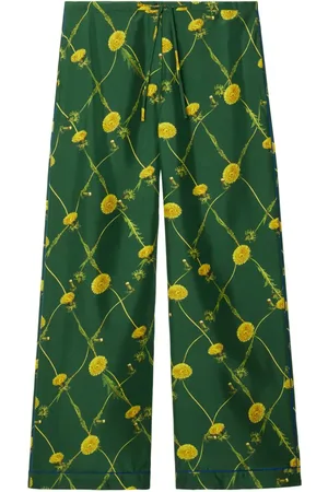 Burberry Dandelion bukser med blomstertryk og svaj