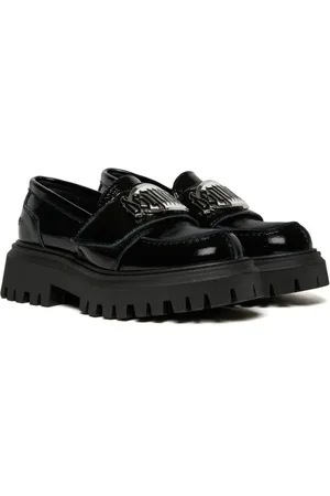 Dsquared2 Loafers i læder med logoplade