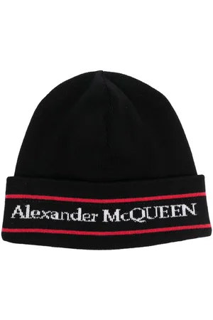 Alexander McQueen Intarsiastrikket hue med logo