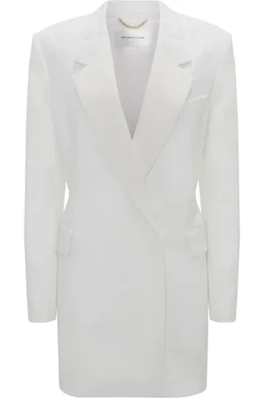 Victoria Beckham Kort blazer-kjole med foldet skulder