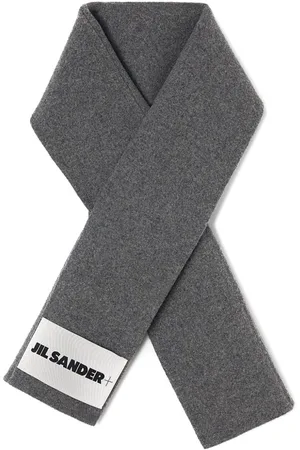 Jil Sander Tørklæde med meleret effekt og logoapplikation