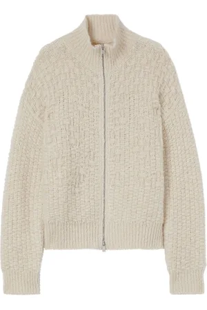Jil Sander Cardigan i kraftig strik med lynlås
