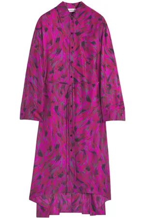 Lanvin Kjole med tryk og plisseringer