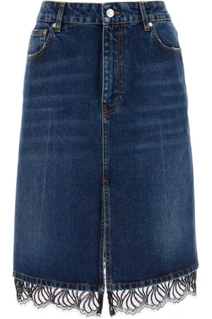 Stella McCartney Denimnederdel med blondekant
