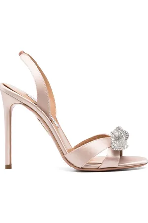 Aquazzura 105 mm Very Bow Tie Crystal sandaler