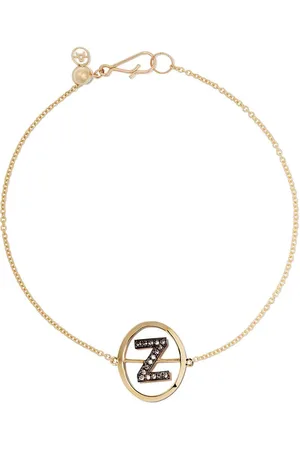 ANNOUSHKA Armbånd i 18 karat guld med Z-initial i diamant