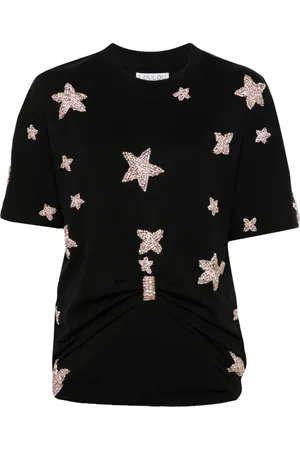 LOULOU T-shirt med krystaludsmykning