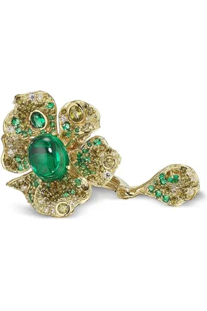 Anabela Chan Venus ring i 18 karat guld med diamant og smaragd