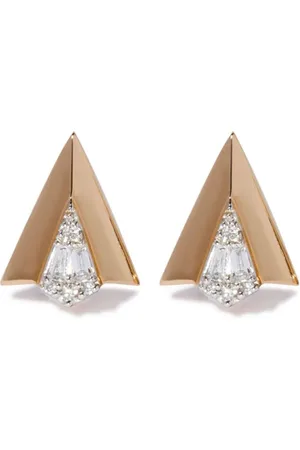 ANNOUSHKA Deco pile-øreringe i 18 karat guld med diamant