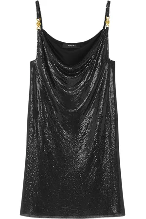 VERSACE Kort kjole i metallisk mesh