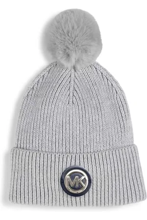 Michael Kors Ribstrikket hue med logo-applikation