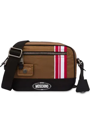 Moschino Messenger-taske med logoapplikation