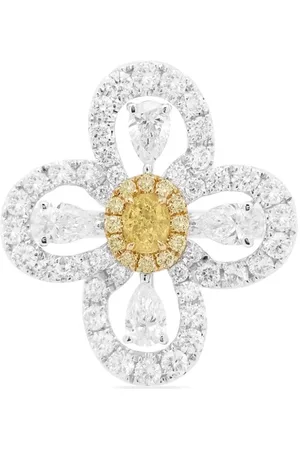 HYT Jewelry Diamantring i 18 karat gult guld og platin