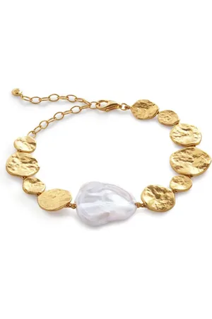 Monica Vinader Capri Keshi Pearl Disc armbånd