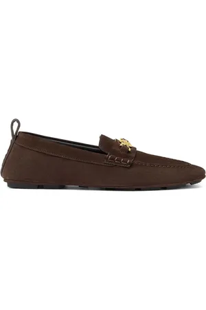 VERSACE Villa loafers i ruskind