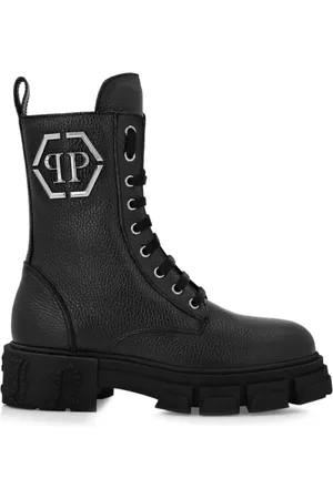 Philipp Plein Støvler i grynet læder