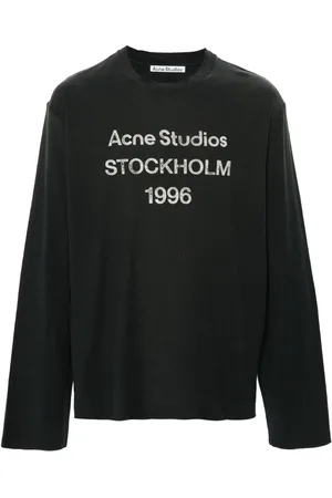 Acne Studios T-shirt med slitageeffekt og logotryk