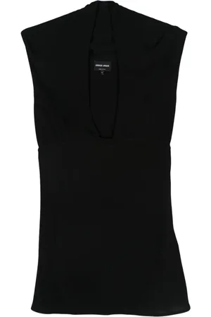 Giorgio Armani Top i jersey med korte ærmer