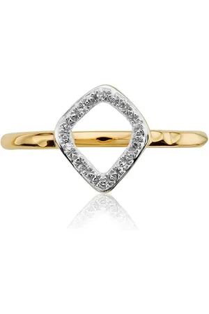 Monica Vinader Mini RP Riva Kite Stacking-ring med diamanter