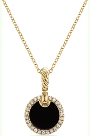 David Yurman Petite DY Elements diamanthalskæde i 18 karat guld (17,8 mm)