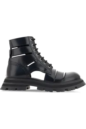 Alexander McQueen Wander combat-støvler med udskæringsdetalje