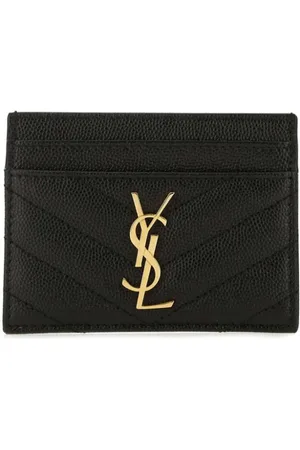 Saint Laurent Quiltet kortholder med monogram