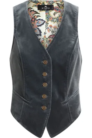 Etro Vest i velour med V-hals