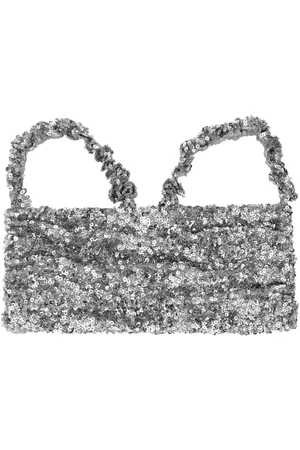 Ganni Cropped top med pailletter