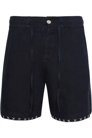 THE ELDER STATESMAN Shorts i hør med kontrastsyninger
