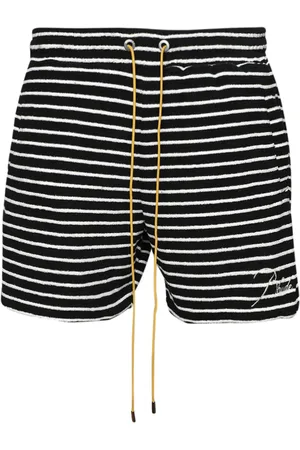 Rhude Stribede shorts i frotté