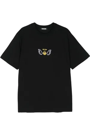 BARROW T-shirt med logo med flock-tekstur