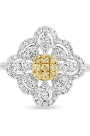 HYT Jewelry Diamantring i 18 karat gult guld og platin