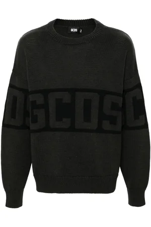 GCDS Sweater med rund hals og logobånd