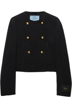 Prada Dobbeltradet jakke i twill