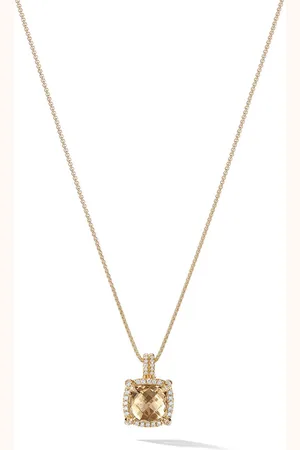David Yurman Châtelaine-vedhæng i 18 kt. gult guld med citrin og diamant