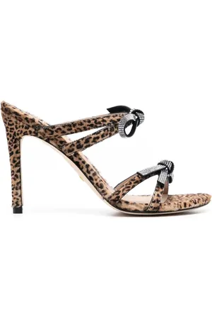 Stuart Weitzman 100mm mules med leopardtryk