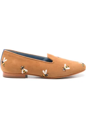 Blue Bird Hive loafers med broderet design