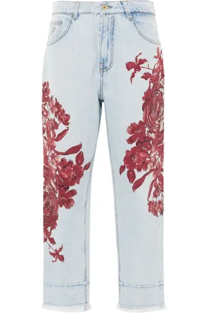 BLUMARINE Jeans med rose-tryk